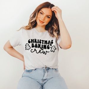 Christmas Baking crew Holiday Tee Shirt